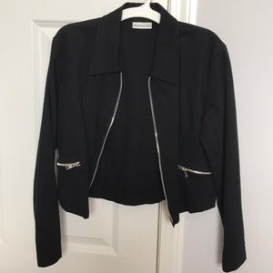 Black cropped jacket